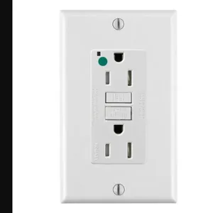 LEVITON GFTR1-HGW GFI Receptacle, Decorator Duplex, 5-15R, 15 A, 125 VAC, White, 2 Poles, Screw Terminals | CR9JBT 792UH4