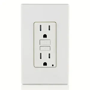 LEVITON GFTR1-W GFI Receptacle, Decorator Duplex, 5-15R, 15 A, 125 VAC, White, 2 Poles, Screw Terminals | CR9HMW 792UH7