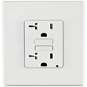 LEVITON GFTR2-W GFI Receptacle, Decorator Duplex, 5-20R, 20 A, 125 VAC, White, 2 Poles, Screw Terminals | CR9HPJ 792UK0