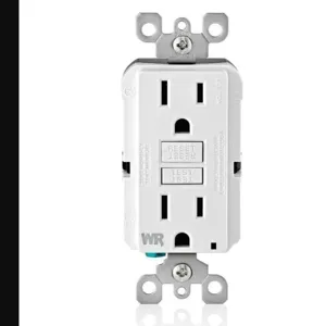 LEVITON GFWR1-W GFI Receptacle, Decorator Duplex, 5-15R, 15 A, 125 VAC, White, 2 Poles, Screw Terminals | CR9HMQ 792UK2