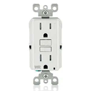 LEVITON GFWT1-W GFI Receptacle, Decorator Duplex, 5-15R, 15 A, 125 VAC, White, 2 Poles, Screw Terminals | CR9HMR 792UK6