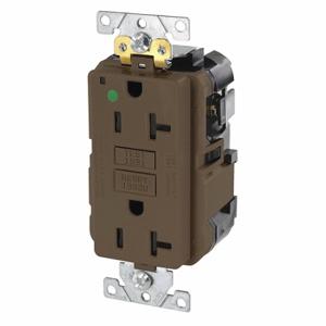 LEVITON MGFN2-HG Modular Receptacle, Decorator Duplex, 5-20R, 20 A, 125V AC, Brown, 2 Poles, Modular Wiring | CR9HPL 792UM4