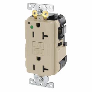 LEVITON MGFN2-HGI Modular Receptacle, Decorator Duplex, 5-20R, 20 A, 125V AC, Ivory, 2 Poles, Modular Wiring | CR9HPN 792UM7