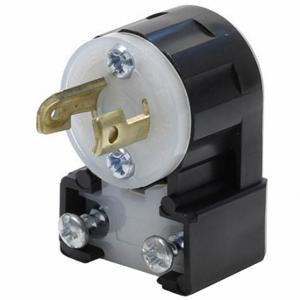 LEVITON ML1-AP Locking Plug, ML1-15P, 125V AC, 15 A, 2 Poles, Black/White, Screw Terminals | CR9HDR 792UN1