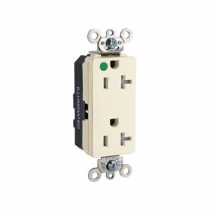 LEVITON MT163-ILI Receptacle, Decorator Duplex, 5-20R, 20 A, 125V AC, Ivory, 2 Poles, Modular Wiring | CR9HRM 792UN4