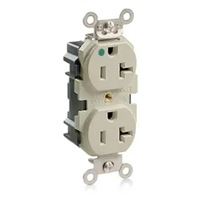 LEVITON MT830-I Receptacle, Duplex, 5-20R, 20 A, 125V AC, Ivory, 2 Poles, Modular Wiring, Hospital Grade | CR9JBZ 792UN7