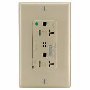 LEVITON T8380-I Steckdose, Decorator Duplex, 5-20R, 20 A, 125 V AC, Elfenbein, 2 Pole, Schraubklemmen | CR9HRV 792UT4