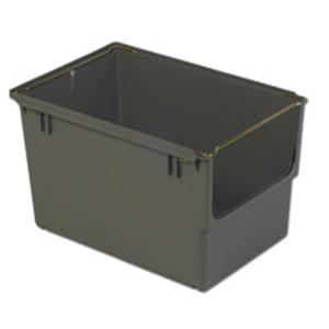 LEWISBINS NBS2415-12 Grey Heavy Duty Shelf Bin, 12 Inch Container Height, 23.5 Inch Length, Grey | CJ6UQZ