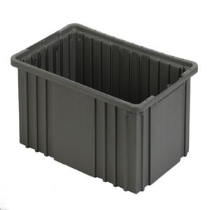 LEWISBINS NDC2050 Grey Divider Box Container, 0.36 cu. ft. Volume, 5 Inch Height, Grey | CJ6URE