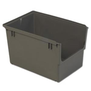 LEWISBINS NO2415-12 Grey Heavy Duty Shelf Bin, 12 Inch Container Height, 23.5 Inch Length, Grey | CJ6UTF