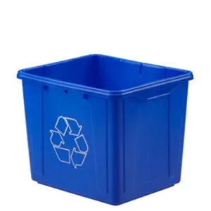 LEWISBINS NPL255 Mobius Blue Recycling Bin, 22.3 Inch Length, 17.3 Inch Width, 14 gal. Volume, Mobius Blue | CJ6UTL