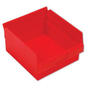 LEWISBINS SB1211-4 Red Shelf Bin, 4 Inch Height, Red, Carton of 12 | CJ6UUJ