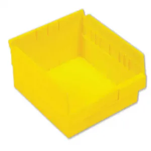 LEWISBINS SB1211-4 Yellow Shelf Bin, 4 Inch Height, Yellow, Carton of 12 | CJ6UUK