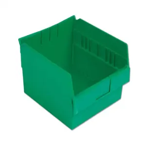 LEWISBINS SB1211-6 Green Shelf Bin, 6 Inch Height, Green, Carton of 8 | CJ6UUM