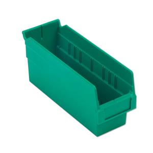LEWISBINS SB124-4 Green Shelf Bin, 4 Inch Height, Green, Carton of 24 | CJ6UUW