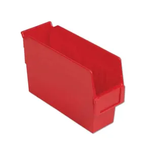 LEWISBINS SB124-6 Red Shelf Bin, 6 Inch Height, Red, Carton of 16 | CJ6UVB