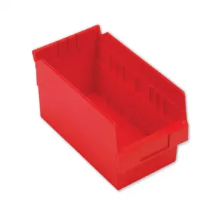 LEWISBINS SB126-4 Red Shelf Bin, 4 Inch Height, Red, Carton of 12 | CJ6UVF