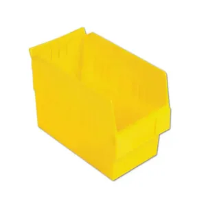 LEWISBINS SB126-6 Yellow Shelf Bin, 6 Inch Height, Yellow, Carton of 8 | CJ6UVL