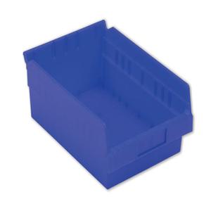 LEWISBINS SB128-4 Dark Blue Shelf Bin, 4 Inch Height, Dark Blue, Carton of 12 | CJ6UVM