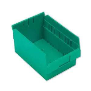 LEWISBINS SB128-4 Green Shelf Bin, 4 Inch Height, Green, Carton of 12 | CJ6UVN