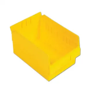 LEWISBINS SB128-4 Yellow Shelf Bin, 4 Inch Height, Yellow, Carton of 12 | CJ6UVQ