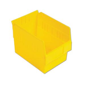 LEWISBINS SB128-6 Yellow Shelf Bin, 6 Inch Height, Yellow, Carton of 8 | CJ6UVV