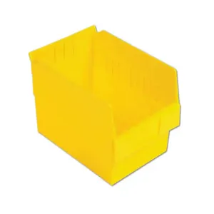 LEWISBINS SB128-6 Yellow Shelf Bin, 6 Inch Height, Yellow, Carton of 8 | CJ6UVV