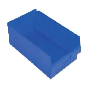 LEWISBINS SB1811-4 Dark Blue Shelf Bin, 4 Inch Height, Dark Blue, Carton of 12 | CJ6UVY