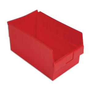 LEWISBINS SB1811-6 Red Shelf Bin, 6 Inch Height, Red, Carton of 8 | CJ6UWE