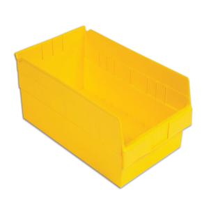 LEWISBINS SB1811-6 Yellow Shelf Bin, 6 Inch Height, Yellow, Carton of 8 | CJ6UWF