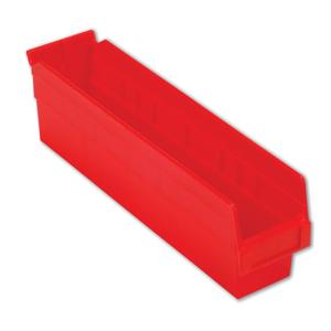 LEWISBINS SB184-4 Red Shelf Bin, 4 Inch Height, Red, Carton of 24 | CJ6UWJ