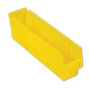 LEWISBINS SB184-4 Yellow Shelf Bin, 4 Inch Height, Yellow, Carton of 24 | CJ6UWK