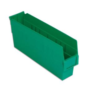 LEWISBINS SB184-6 Green Shelf Bin, 6 Inch Height, Green, Carton of 16 | CJ6UWM