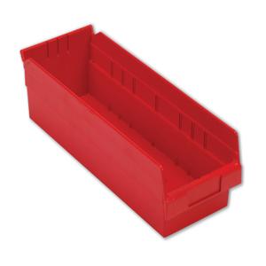 LEWISBINS SB186-4 Red Shelf Bin, 4 Inch Height, Red, Carton of 12 | CJ6UWT