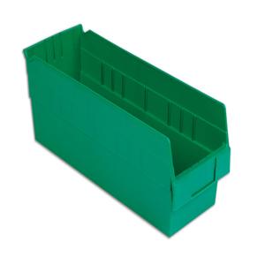 LEWISBINS SB186-6 Green Shelf Bin, 6 Inch Height, Green, Carton of 8 | CJ6UWW