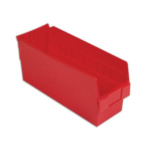 LEWISBINS SB186-6 Red Shelf Bin, 6 Inch Height, Red, Carton of 8 | CJ6UWX