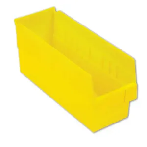 LEWISBINS SB186-6 Yellow Shelf Bin, 6 Inch Height, Yellow, Carton of 8 | CJ6UWY