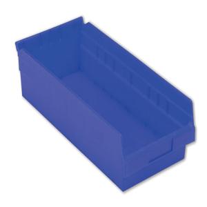 LEWISBINS SB188-4 Dark Blue Shelf Bin, 4 Inch Height, Dark Blue, Carton of 12 | CJ6UWZ