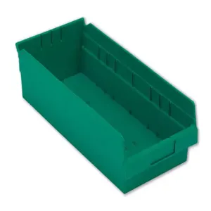 LEWISBINS SB188-4 Green Shelf Bin, 4 Inch Height, Green, Carton of 12 | CJ6UXA