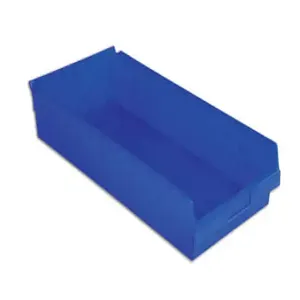 LEWISBINS SB2411-4 Dark Blue Shelf Bin, 4 Inch Height, Dark Blue, Carton of 6 | CJ6UXH