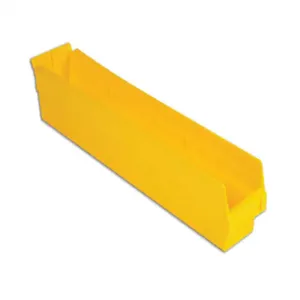 LEWISBINS SB244-4 Yellow Shelf Bin, 4 Inch Height, Yellow, Carton of 12 | CJ6UXQ