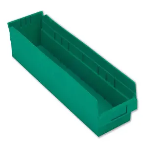 LEWISBINS SB246-4 Green Shelf Bin, 4 Inch Height, Green, Carton of 6 | CJ6UXT