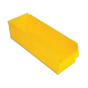 LEWISBINS SB248-4 Yellow Shelf Bin, 4 Inch Height, Yellow, Carton of 6 | CJ6UXZ