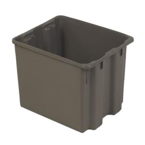LEWISBINS SN2117-12 Grey Stack and Nest Container, 1.8 cu. ft. Volume, 12 Inch Height, Grey, Carton of 5 | CJ6UYB
