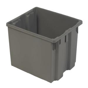 LEWISBINS SN2420-13 Grey Stack and Nest Container, 2.7 cu. ft. Volume, 13 Inch Height, Grey, Carton of 5 | CJ6UYC