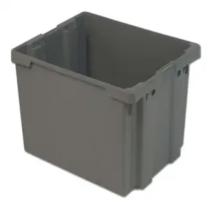 LEWISBINS SN3024-15 Grey Stack and Nest Container, 2.3 cu. ft. Volume, 15.1 Inch Height, Grey | CJ6UYG