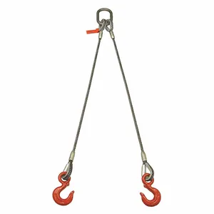 LIFT-ALL 38I2LBX4 Wire Rope Sling, 3/8 Inch Rope Dia, 4 ft Sling Length, 2 | CR9KEM 8EXD0