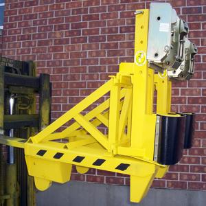 LIFTOMATIC 2-DCM-BC-ADJ-SOM-QC Fork Mounted Drum Picker, With Quick Claws, 4000 lbs. Capacity, 45 x 42 x 40 Inch Size | CL6VYE