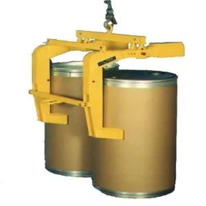 LIFTOMATIC 2-HCB-BC Hoist Mounted Drum Handler, 2 Drums, 2000 lbs. Capacity, 36 x 40 x 32 Inch Size | CL6VZW