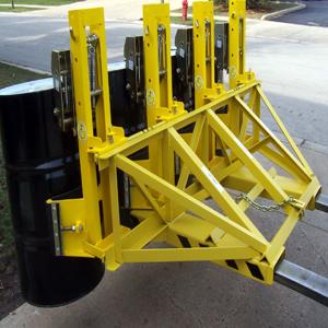 LIFTOMATIC 4-DCM-BC-ADJ-SOM Fork Mounted Drum Picker, 4 Drums, 8000 lbs. Capacity, 45 x 74 x 39 Inch Size | CL6VYB